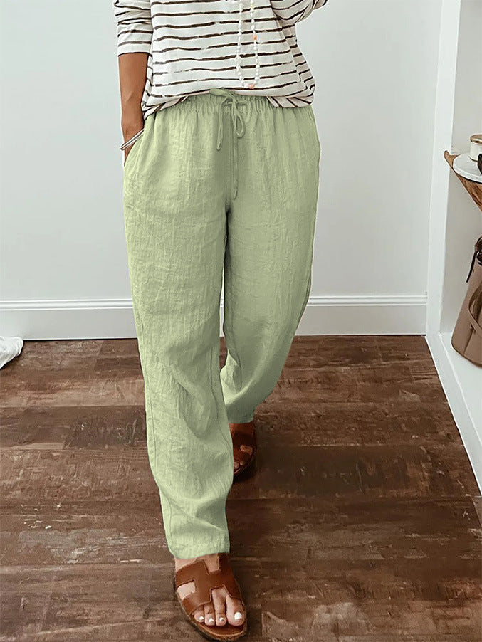 Women's Cotton And Linen Casual Pants